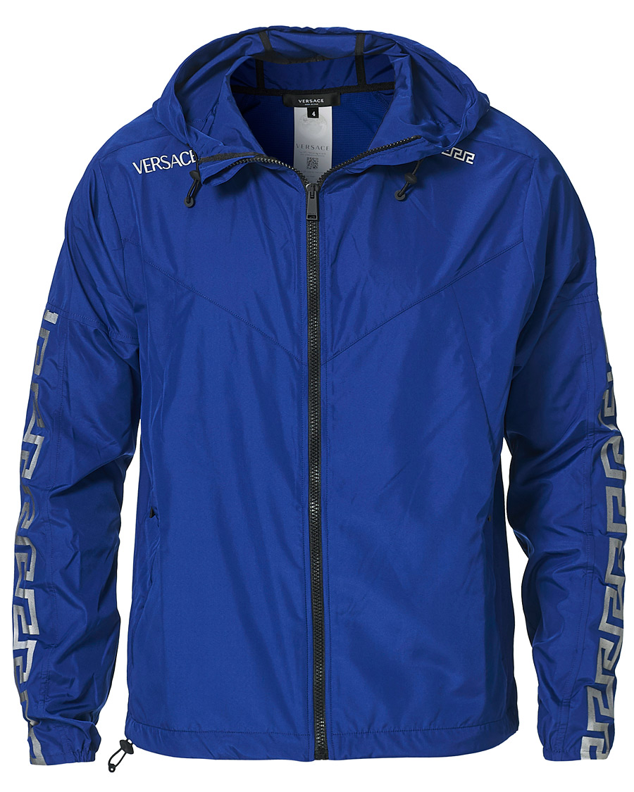 Homme | Manteaux Et Vestes | Versace | Monogram Hooded Jacket Lapis