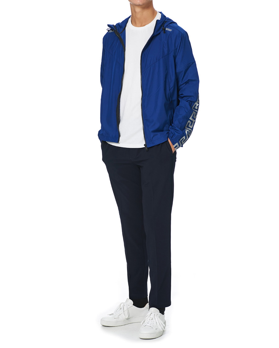 Homme | Manteaux Et Vestes | Versace | Monogram Hooded Jacket Lapis