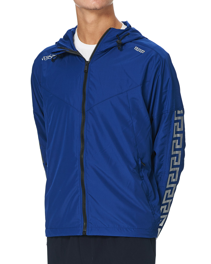 Homme | Manteaux Et Vestes | Versace | Monogram Hooded Jacket Lapis