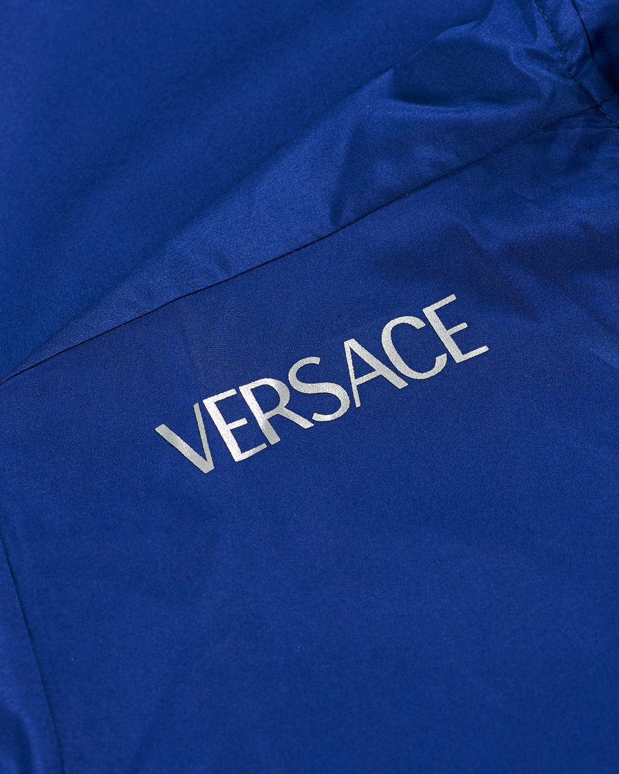 Homme | Manteaux Et Vestes | Versace | Monogram Hooded Jacket Lapis