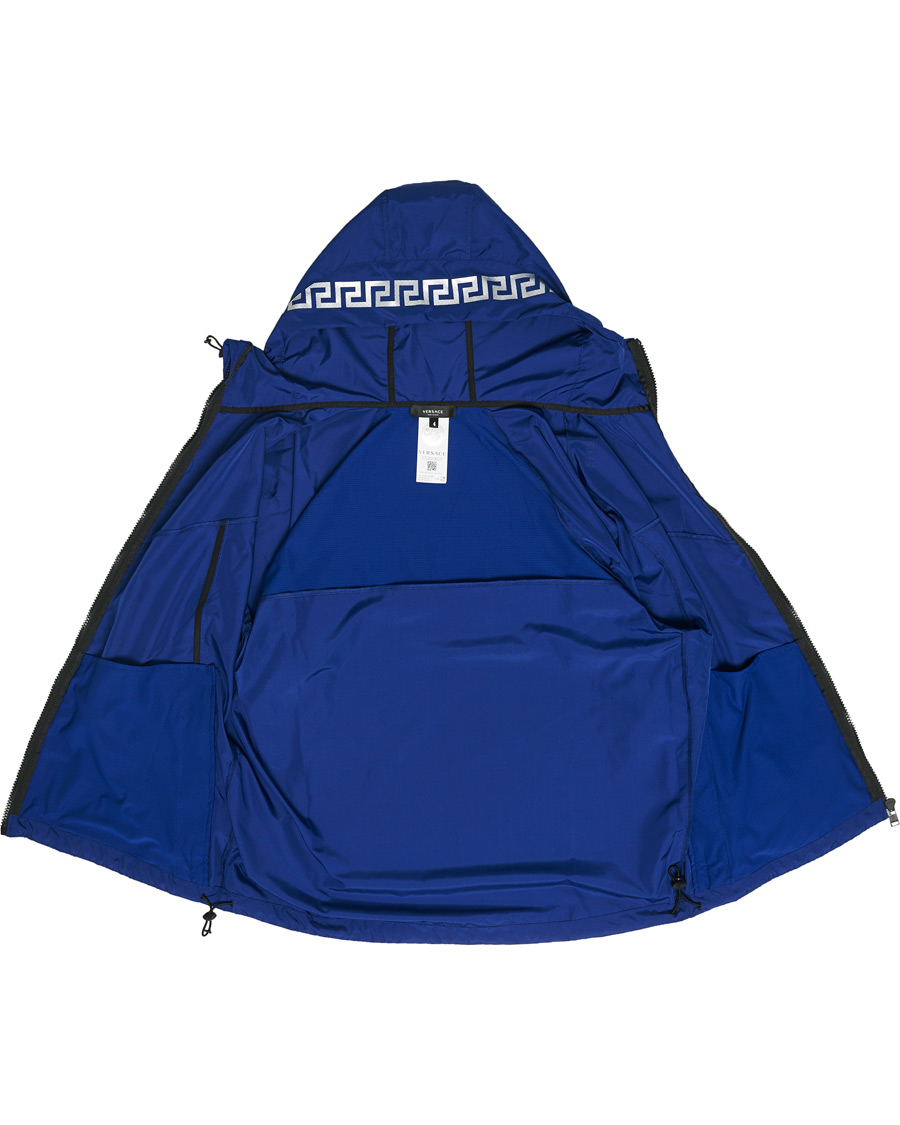 Homme | Manteaux Et Vestes | Versace | Monogram Hooded Jacket Lapis