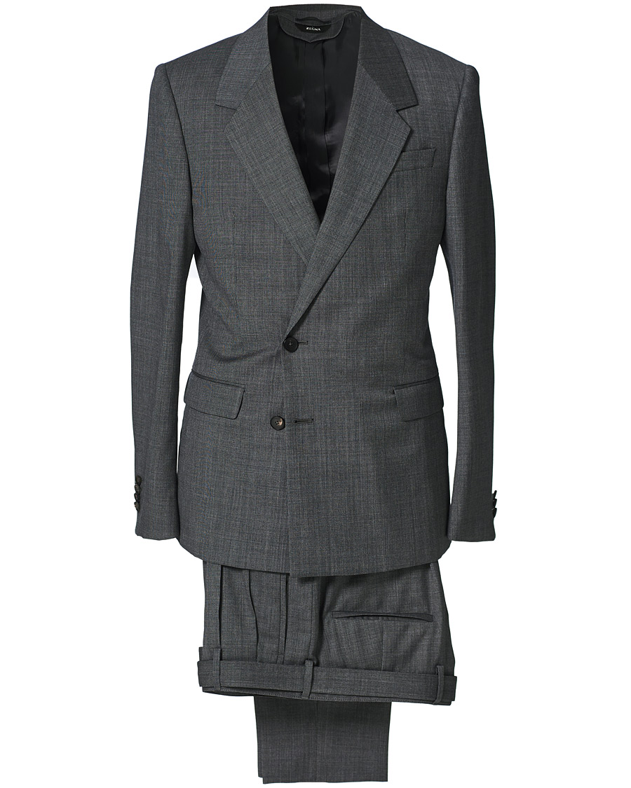 Homme | Costumes | Z Zegna | Recycled Wool Suit Dark Grey