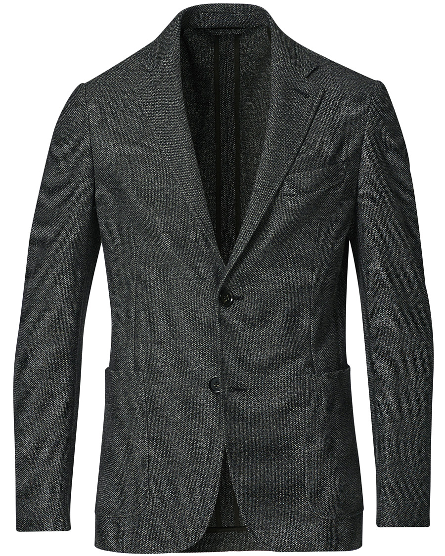 Homme | Blazers | Ermenegildo Zegna | Wool Blend Jersey Blazer Grey Melange
