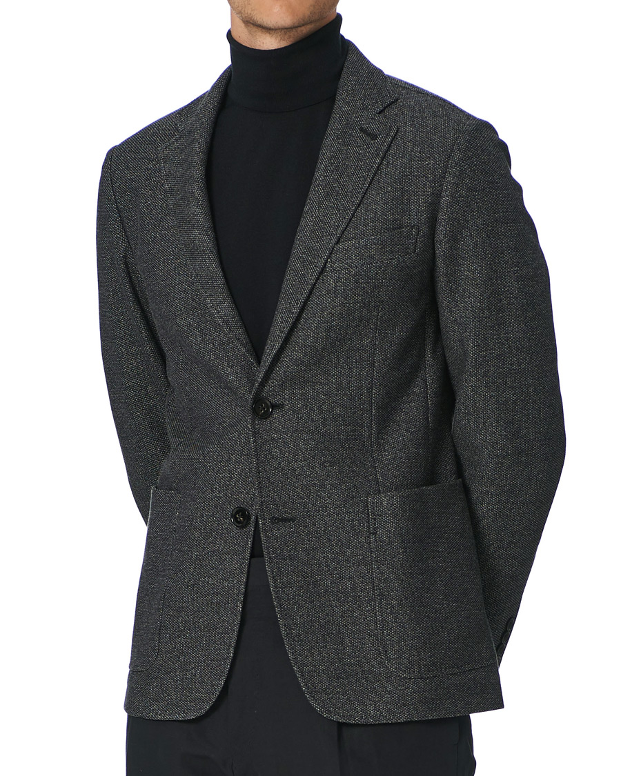 Homme | Blazers | Ermenegildo Zegna | Wool Blend Jersey Blazer Grey Melange