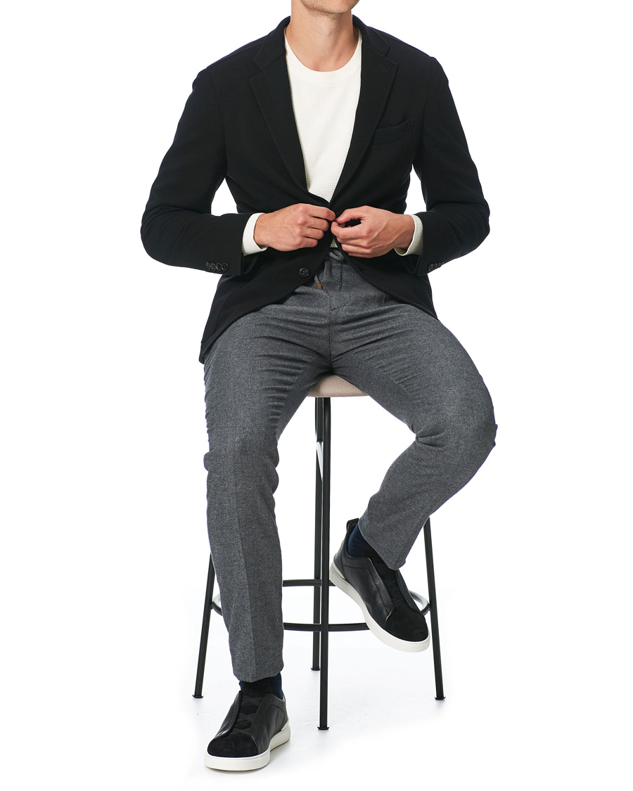 Homme | Blazers | Ermenegildo Zegna | 15 Mil Wool Jersey Blazer Black