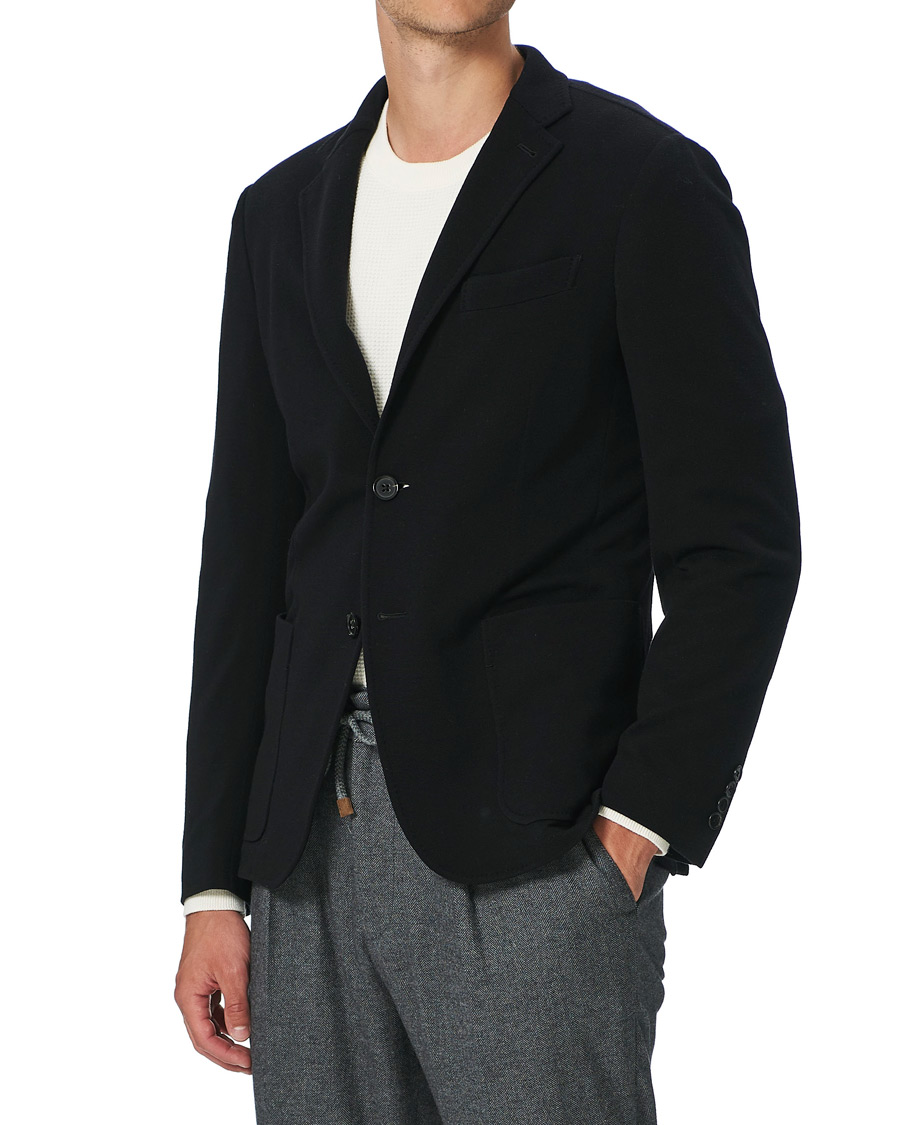 Homme | Blazers | Ermenegildo Zegna | 15 Mil Wool Jersey Blazer Black