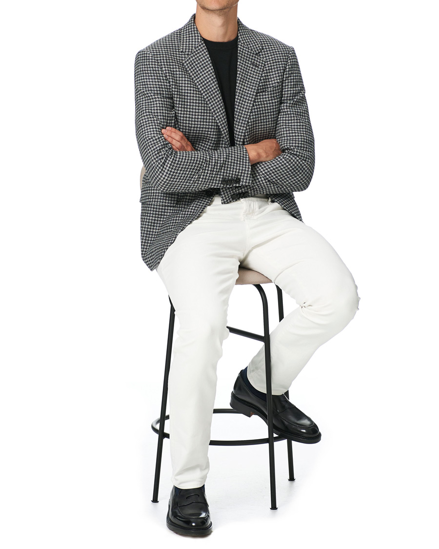 Heren | Blazers | Ermenegildo Zegna | Wool/Cashmere Houndstooth Blazer Dark Grey
