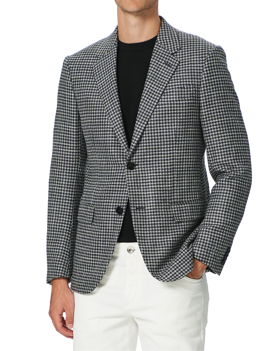 Heren | Blazers | Ermenegildo Zegna | Wool/Cashmere Houndstooth Blazer Dark Grey