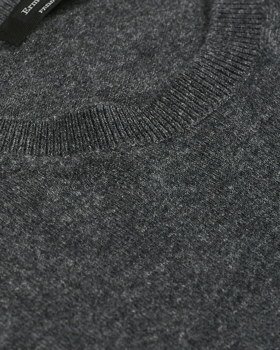 Homme | Pulls Et Tricots | Ermenegildo Zegna | Cashmere Crew Neck Sweater Dark Grey