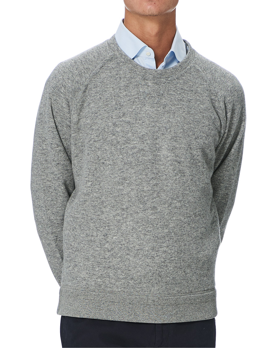 Homme | Pulls Et Tricots | Ermenegildo Zegna | Double Construction Cashmere Sweatshirt Silver Grey