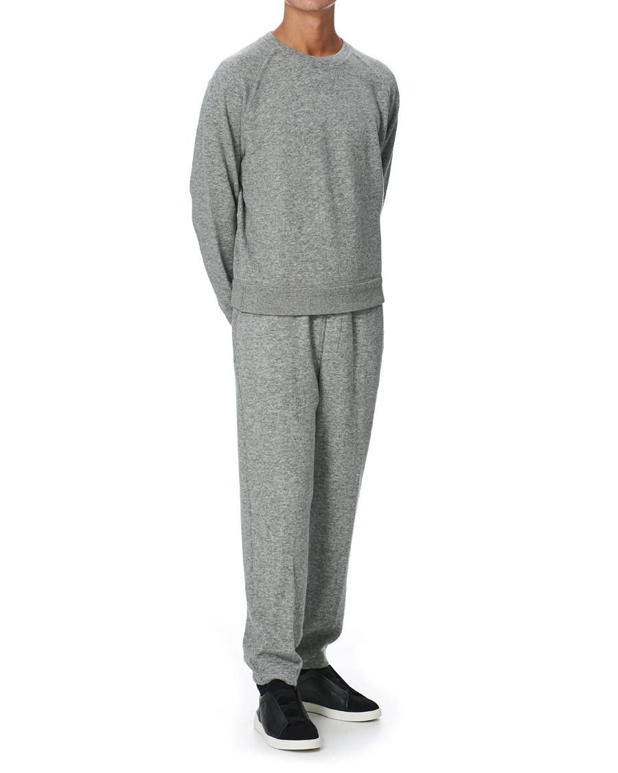 Homme | Pantalons | Ermenegildo Zegna | Double Construction Cashmere Joggers Silver Grey