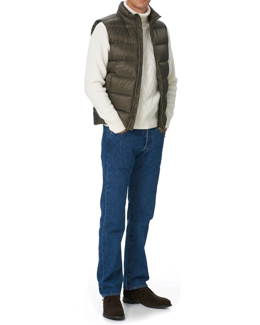 Homme | Manteaux Et Vestes | Herno | Globe Down Puffer Gilet Forest Green 46