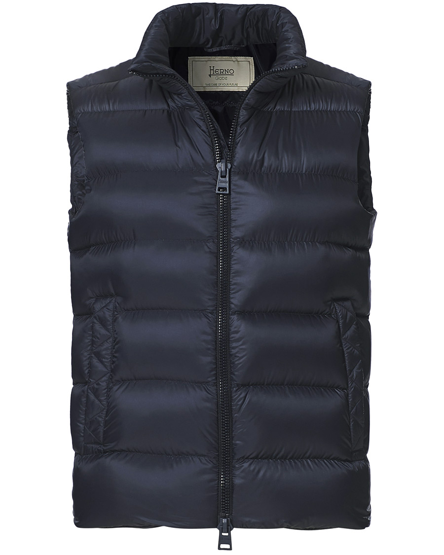 Homme | Manteaux Et Vestes | Herno | Globe Down Puffer Gilet Navy 46