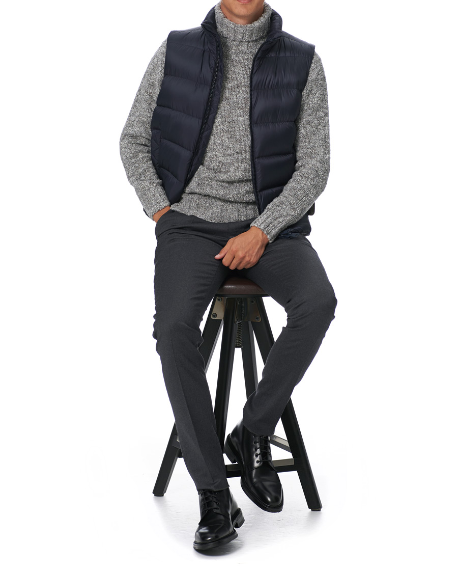Homme | Manteaux Et Vestes | Herno | Globe Down Puffer Gilet Navy 46