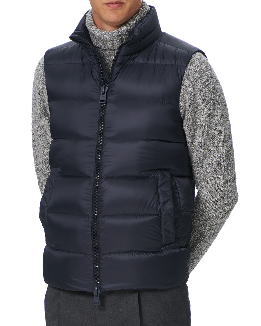 Homme | Manteaux Et Vestes | Herno | Globe Down Puffer Gilet Navy 46