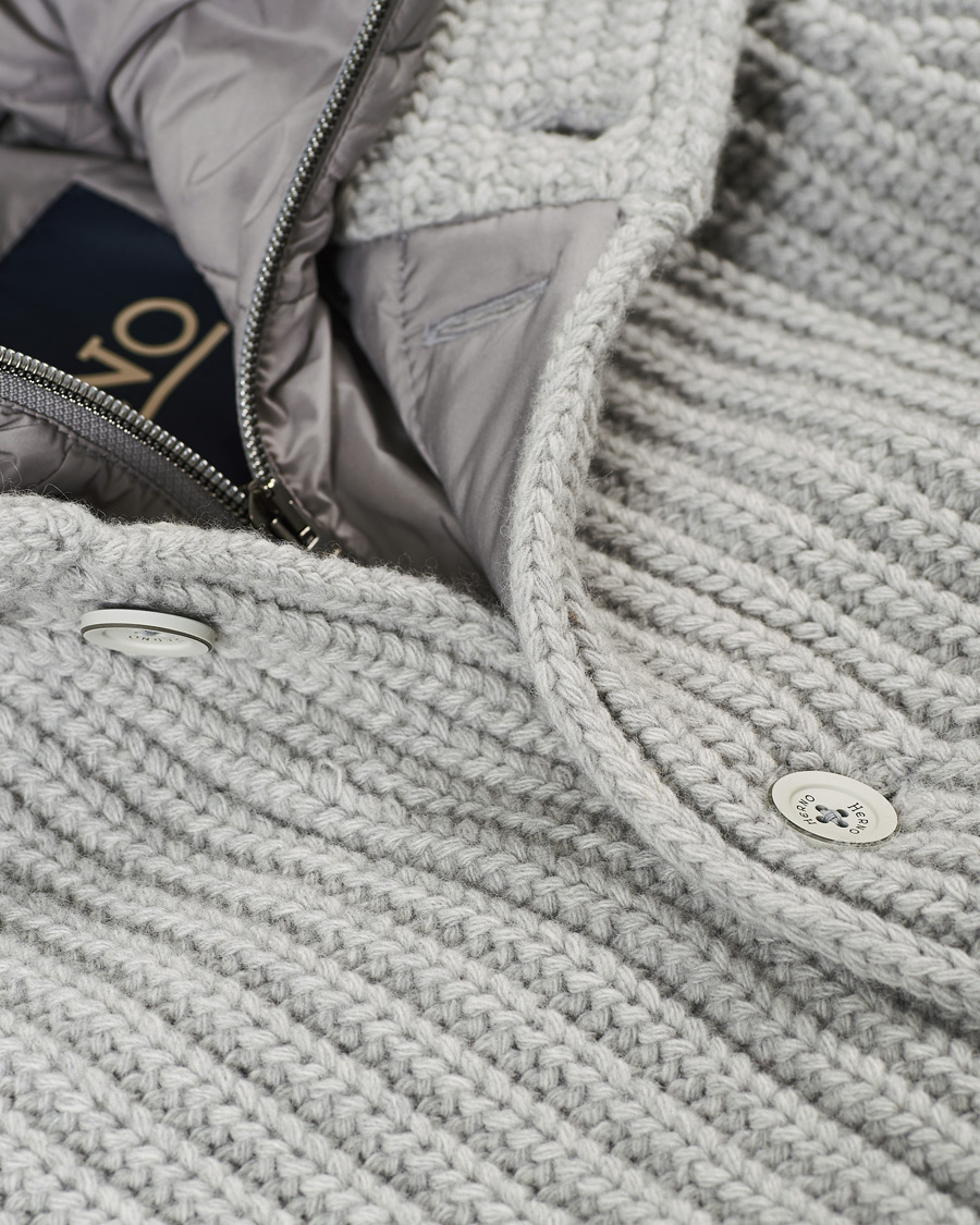 Homme | Manteaux Et Vestes | Herno | Pep Cardigan Jacket Grey Melange