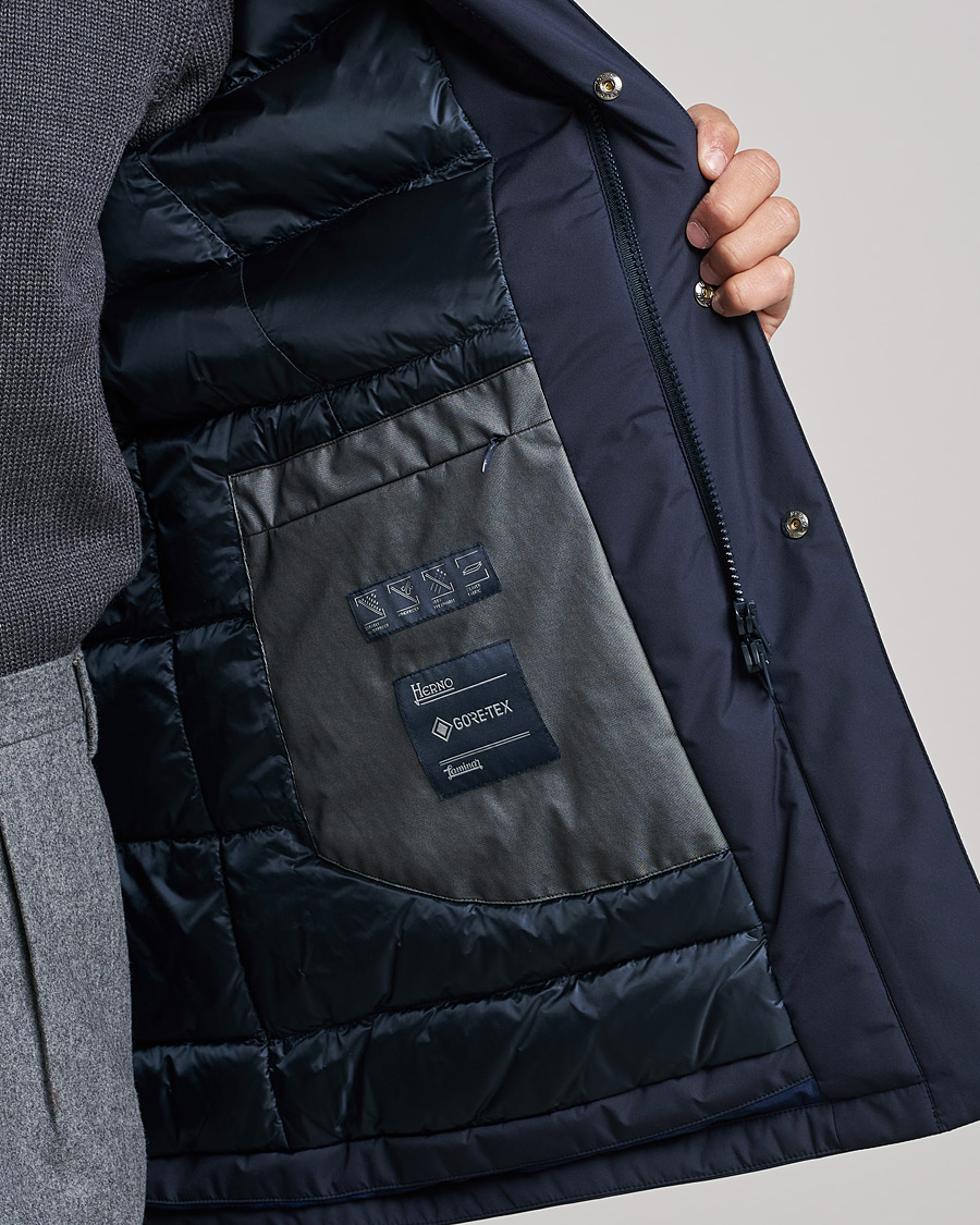Homme | Manteaux Et Vestes | Herno | Laminar Waterproof Down Coat Navy