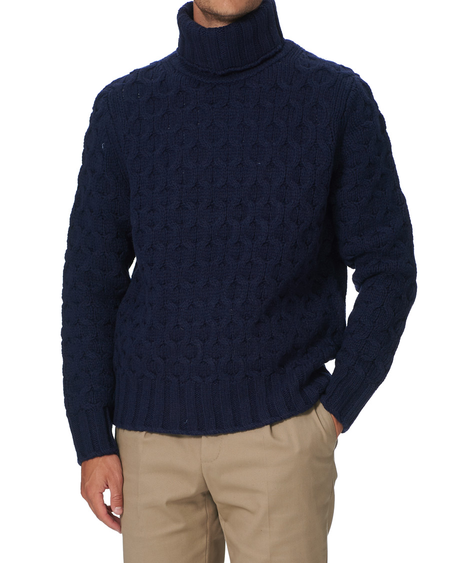 Homme | Pulls Et Tricots | Morris Heritage | Heritage Vincenzo Rollneck Navy