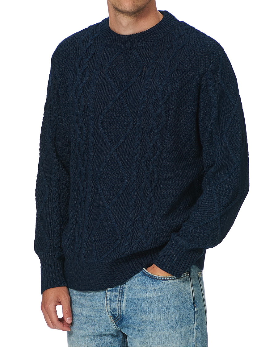 Homme | Pulls Et Tricots | Nudie Jeans | Didrik Braided Sweater Indigo