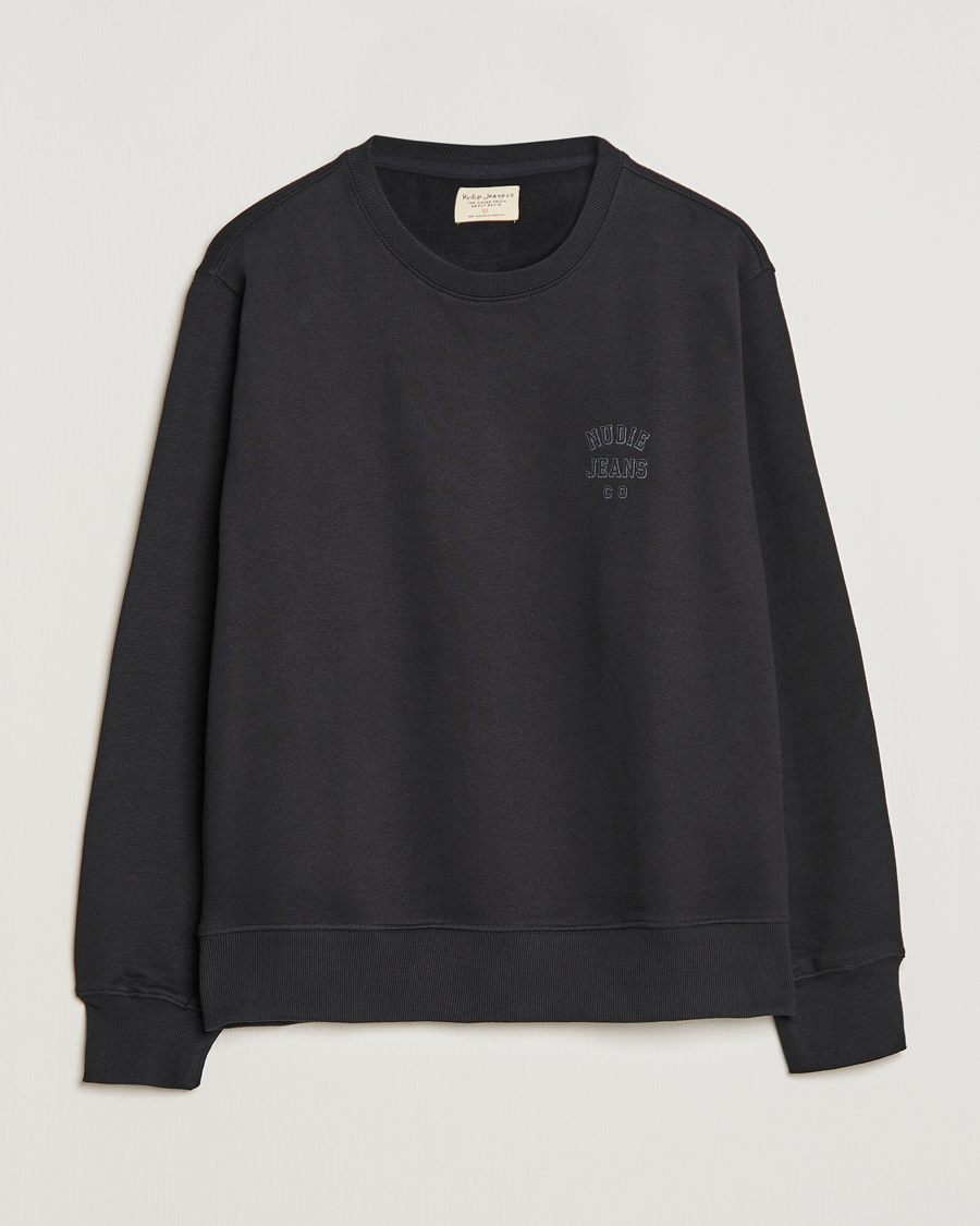 Homme | Pulls Et Tricots | Nudie Jeans | Frasse Logo Sweatshirt Black