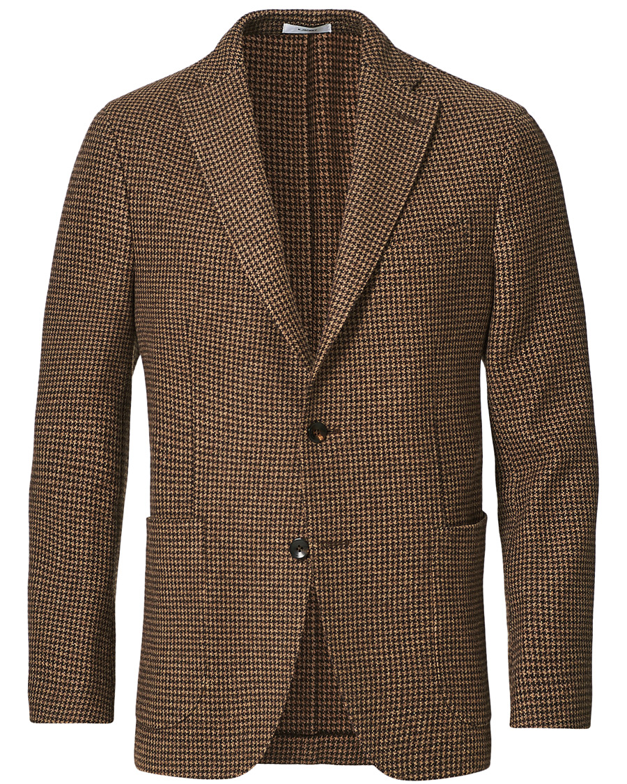 Homme | Blazers | Boglioli | K Jacket Houndstooth Blazer Brown