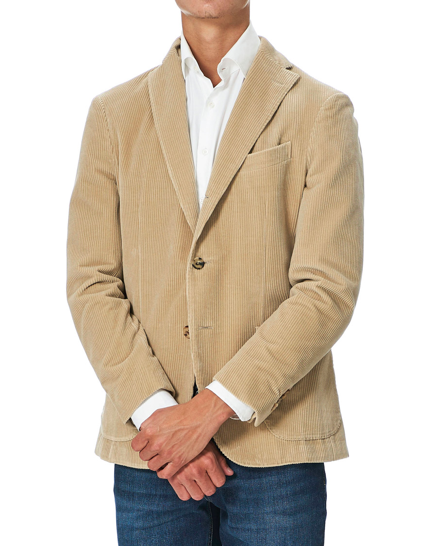 Homme | Blazers | Boglioli | K Jacket Wale Corduroy Blazer Beige