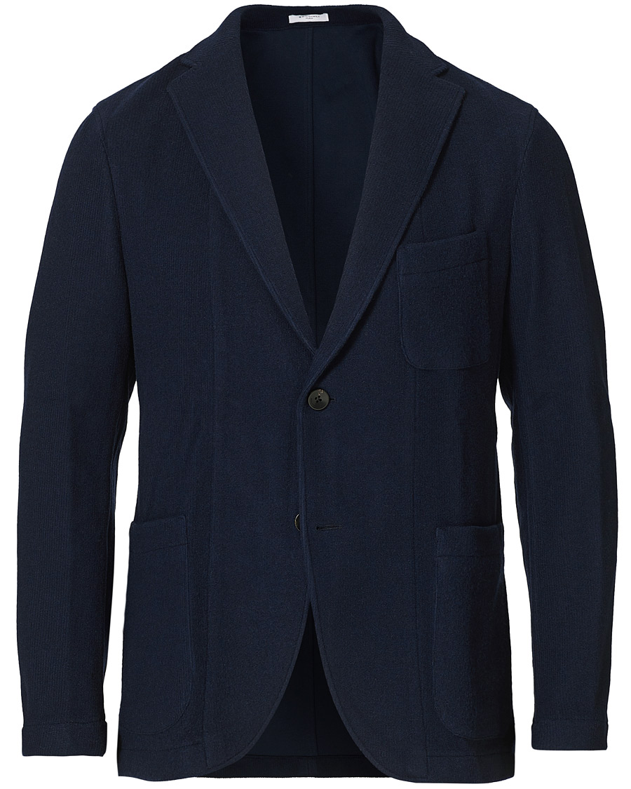 Homme | Blazers | Boglioli | Unconstructed Knitted Blazer Navy