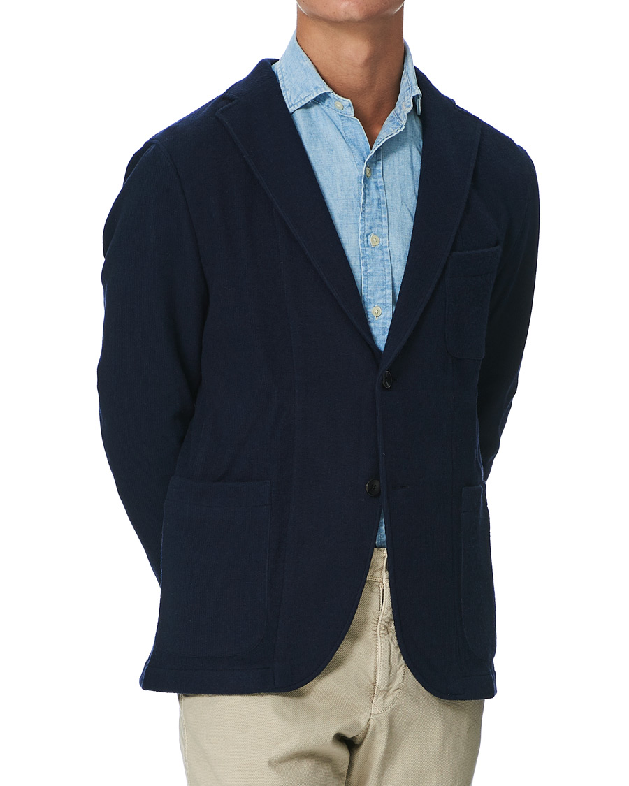 Homme | Blazers | Boglioli | Unconstructed Knitted Blazer Navy
