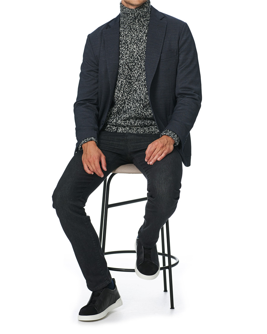 Homme | Blazers | Brioni | Deconstructed Wool/Silk Blazer Grey Houndstooth