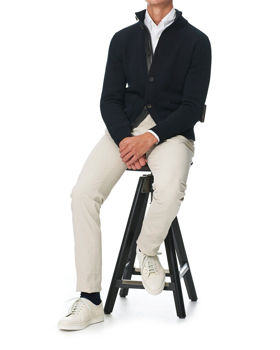 Homme | Pulls Et Tricots | Brioni | Heavy Wool Cardigan Jacket Navy