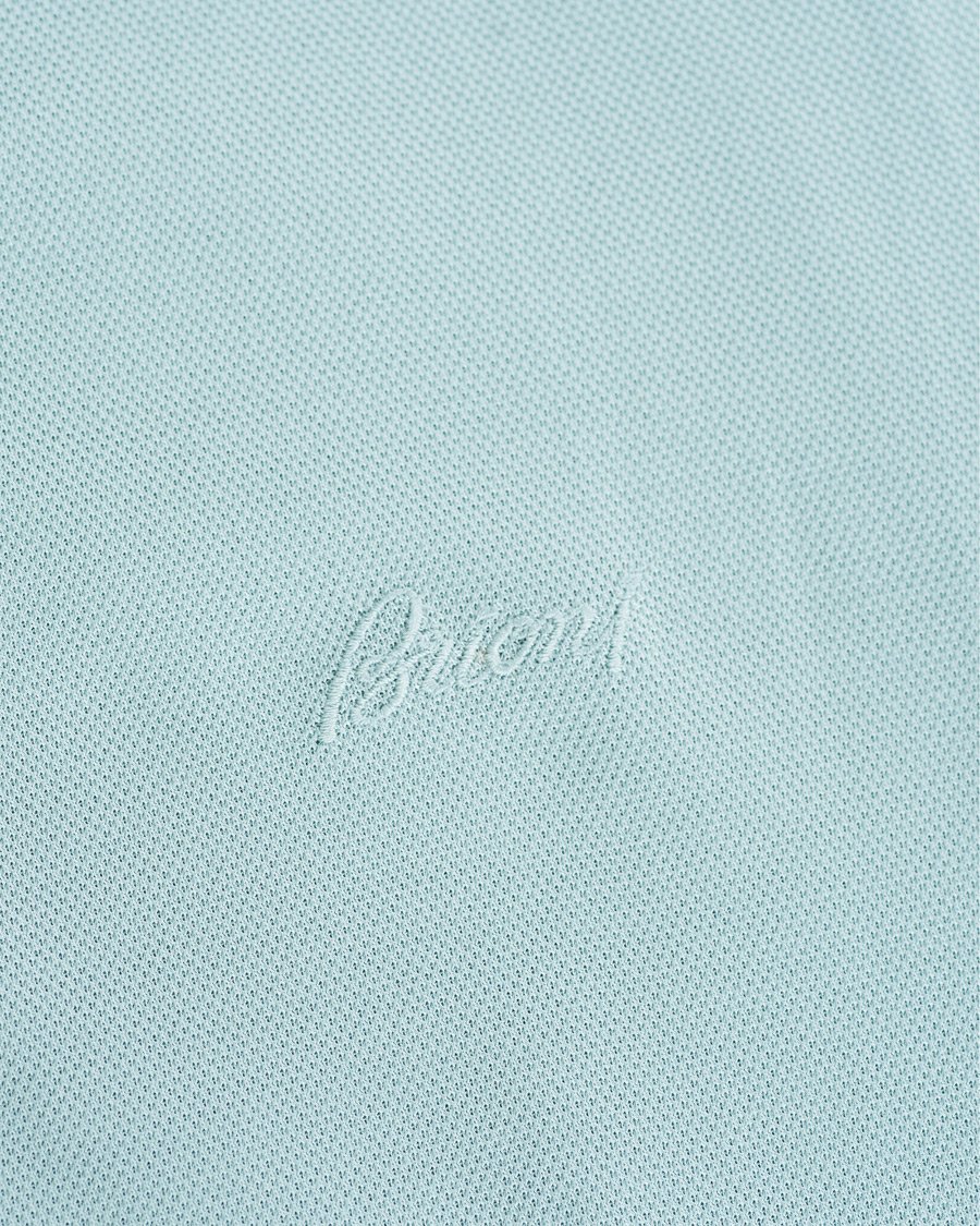 Homme | Polos | Brioni | Contrast Placket Polo Piquet Aqua
