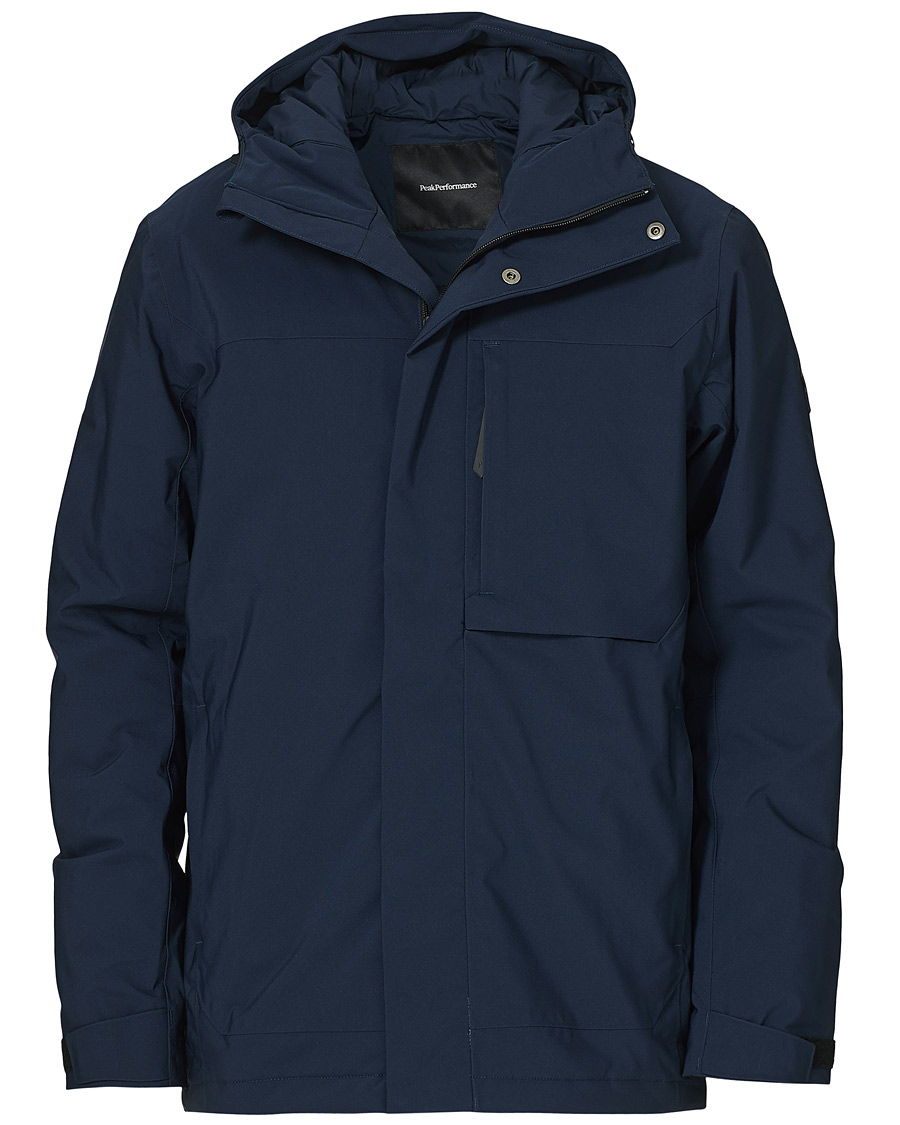 Homme | Manteaux Et Vestes | Peak Performance | Unified Hooded Jacket Blue Shadow