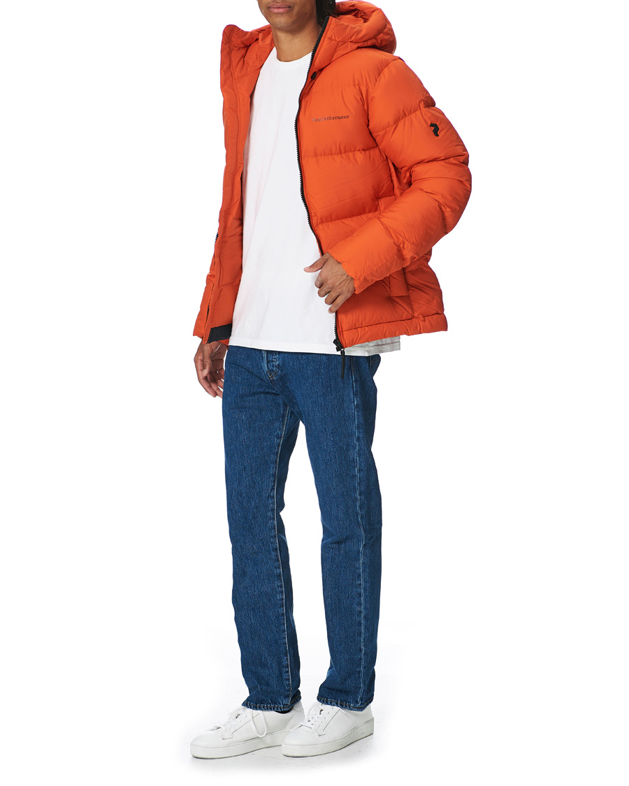 Homme | Manteaux Et Vestes | Peak Performance | Rivel Down Hooded Jacket Orange