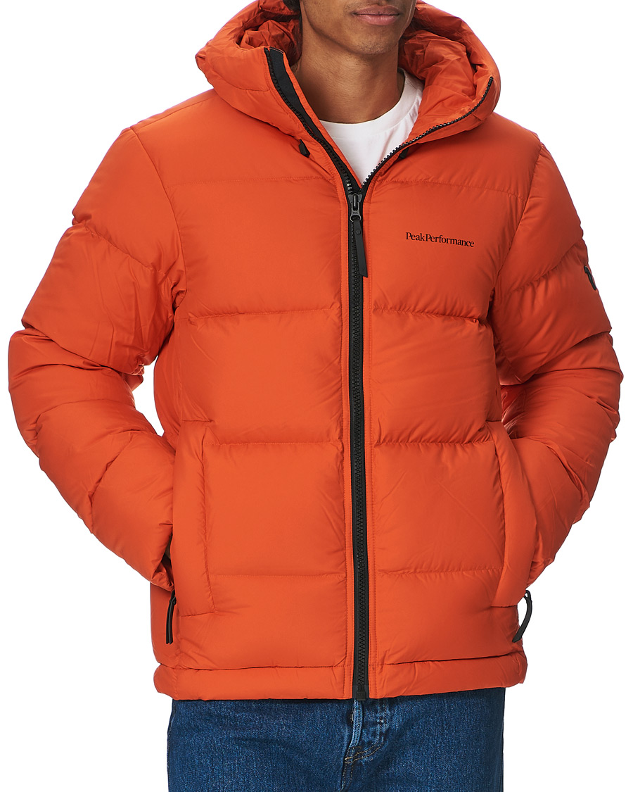Homme | Manteaux Et Vestes | Peak Performance | Rivel Down Hooded Jacket Orange