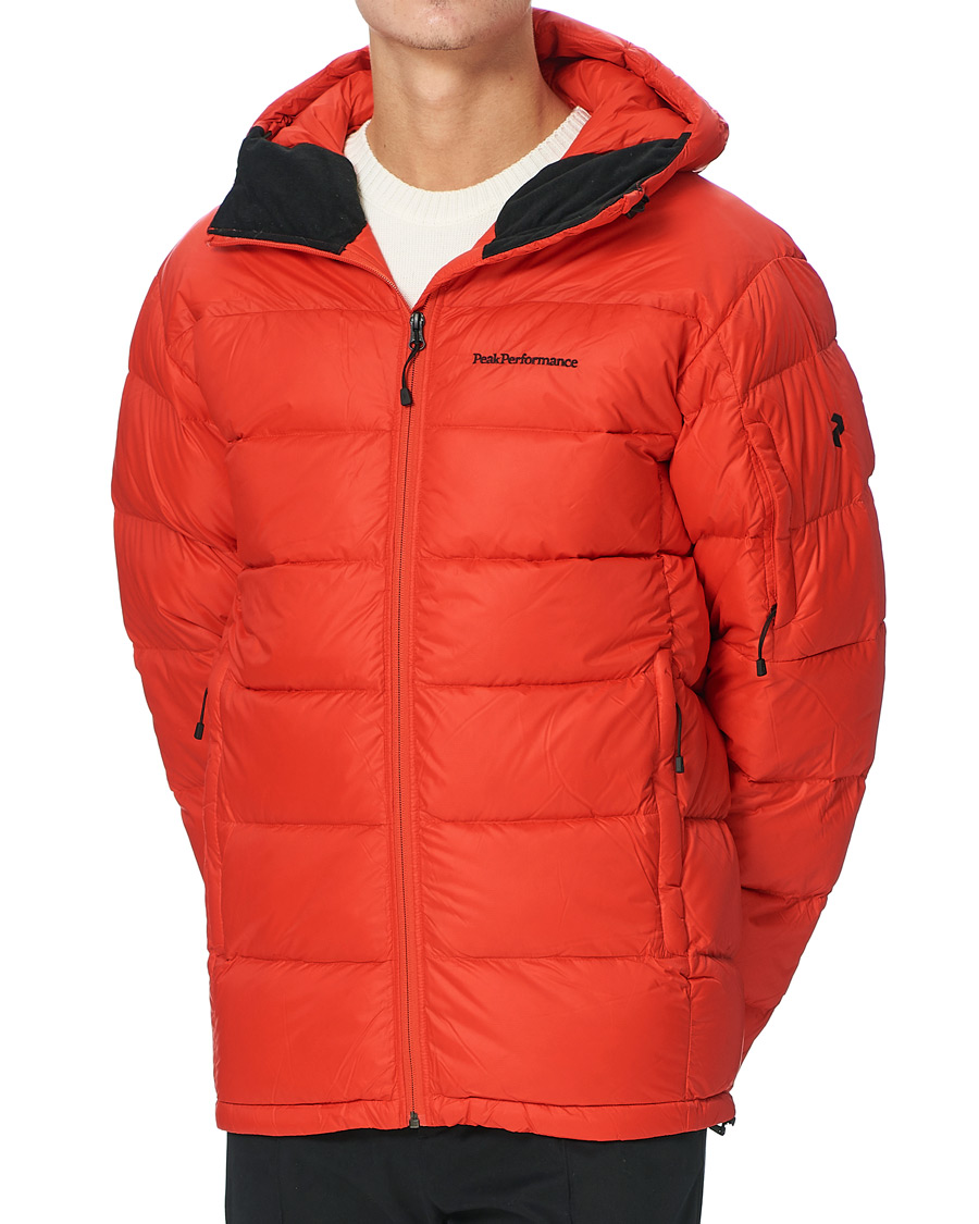 Homme | Manteaux Et Vestes | Peak Performance | Frost Down Hooded Jacket Racing Red