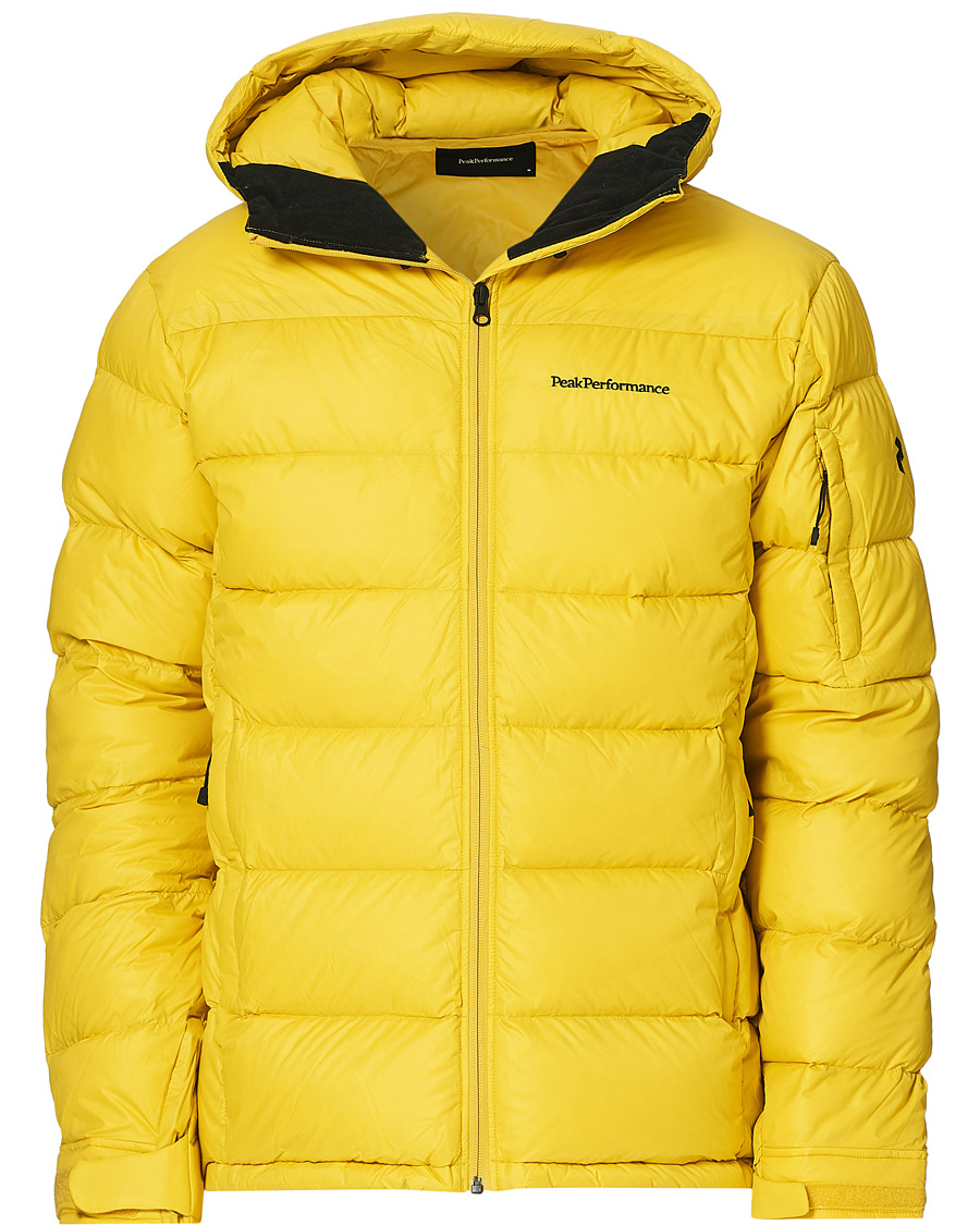 Heren | Jassen | Peak Performance | Frost Down Hooded Jacket Trek Yellow