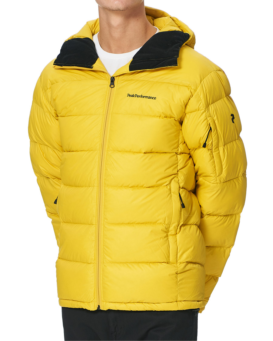 Heren | Jassen | Peak Performance | Frost Down Hooded Jacket Trek Yellow