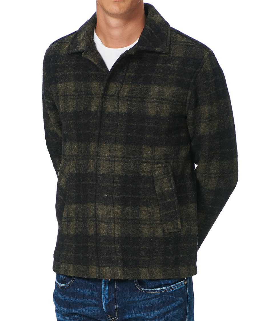 Homme | Manteaux Et Vestes | Peak Performance | Checked Wool Shirt Olive