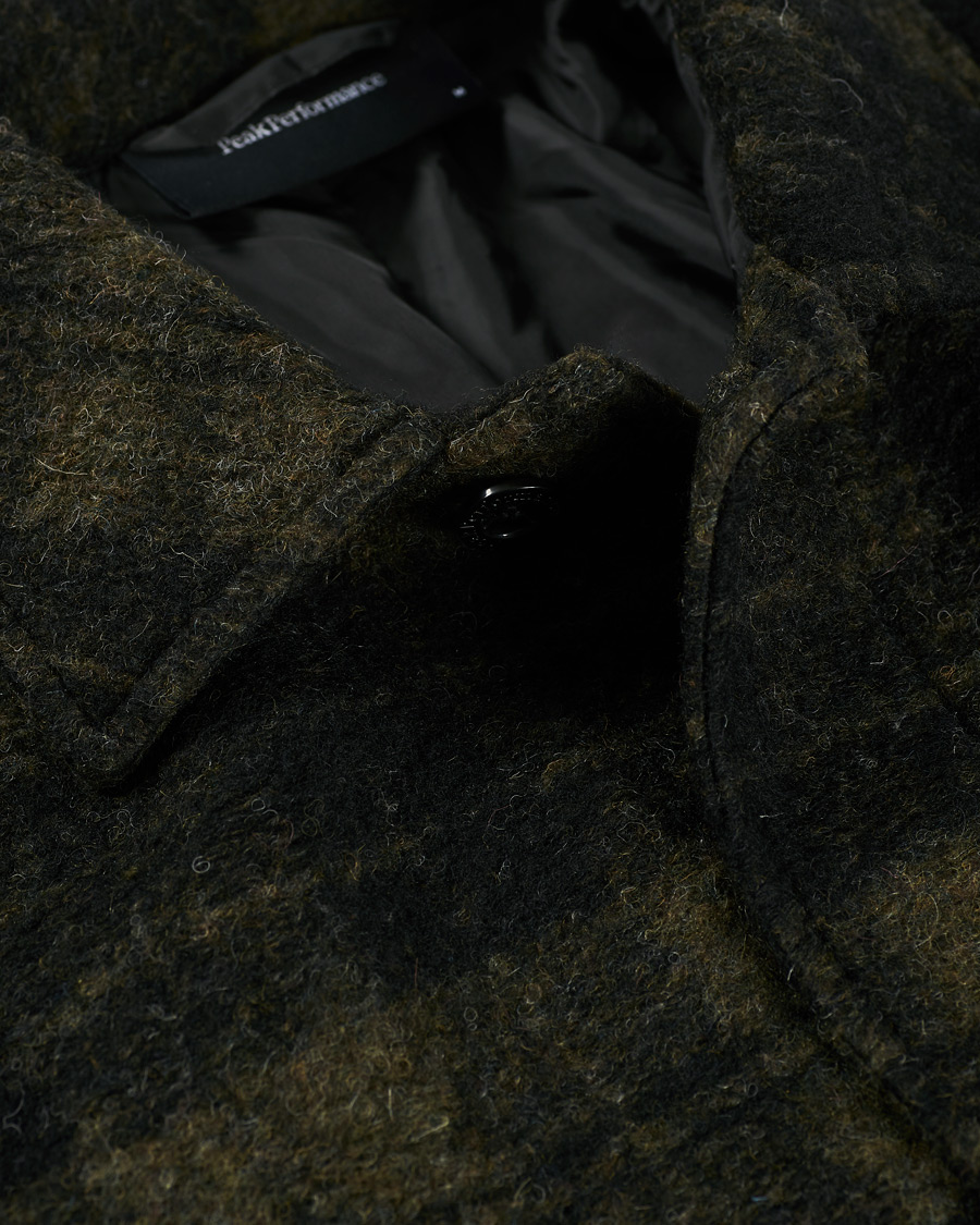 Homme | Manteaux Et Vestes | Peak Performance | Checked Wool Shirt Olive