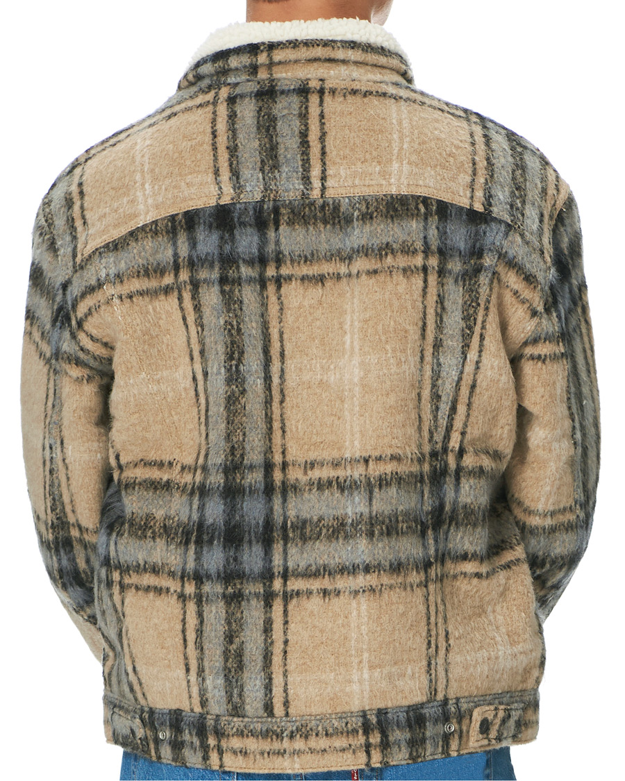 Homme | Manteaux Et Vestes | Levi's | Vintage Fit Sherpa Trucker Camel Blue Plaid