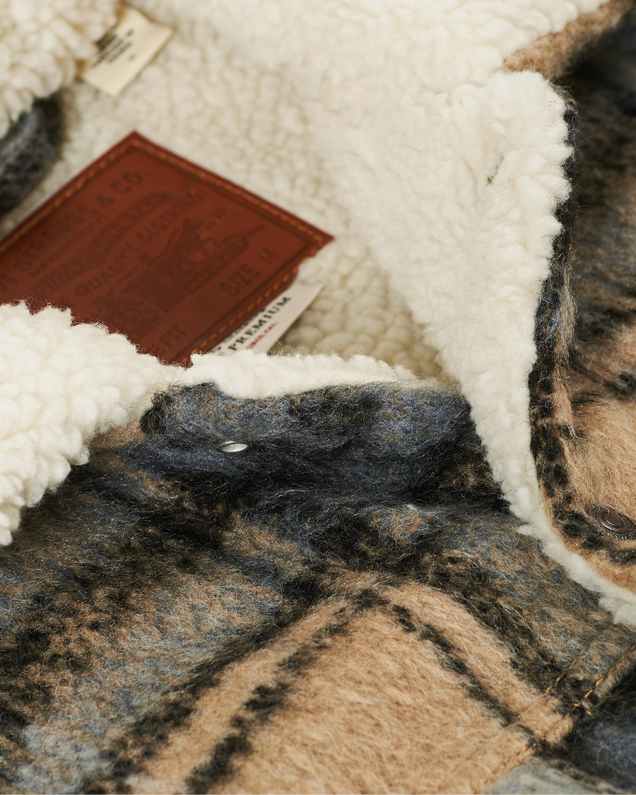 Homme | Manteaux Et Vestes | Levi's | Vintage Fit Sherpa Trucker Camel Blue Plaid
