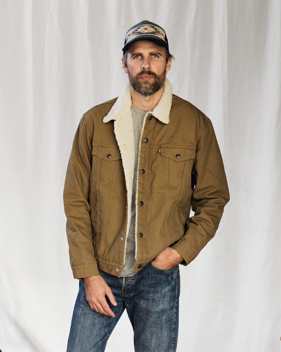 Homme | Manteaux Et Vestes | Levi's | Type III Sherpa Trucker Cougar Canvas