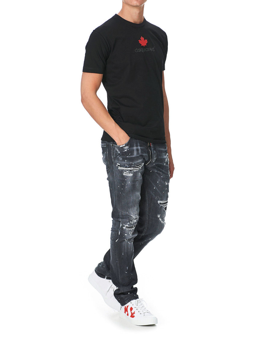 Heren | T-shirts | Dsquared2 | Mini D2 Leaf Tee Black