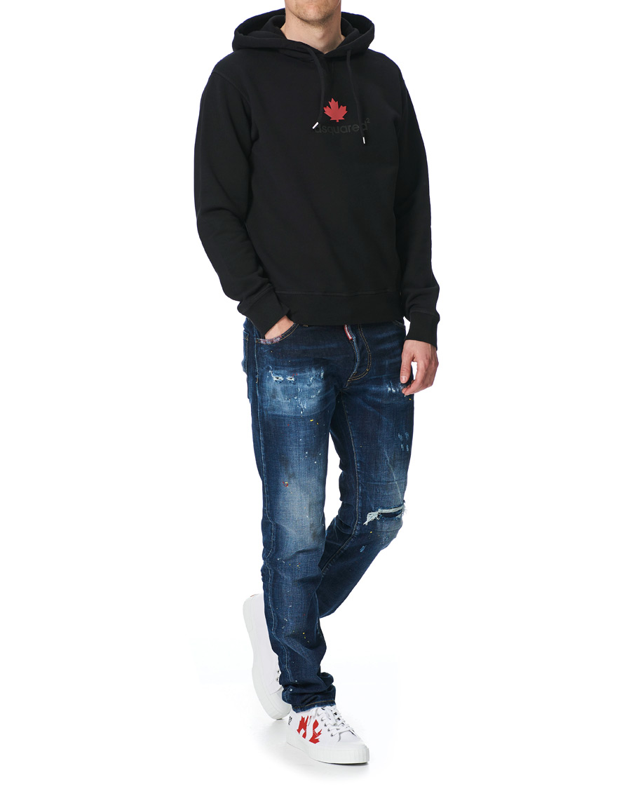 Homme | Pulls Et Tricots | Dsquared2 | Mini D2 Leaf Hoodie Black