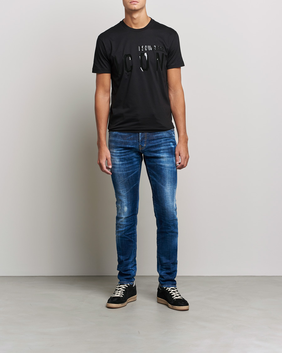 Homme | T-shirts | Dsquared2 | Icon Tonal Logo Tee Black
