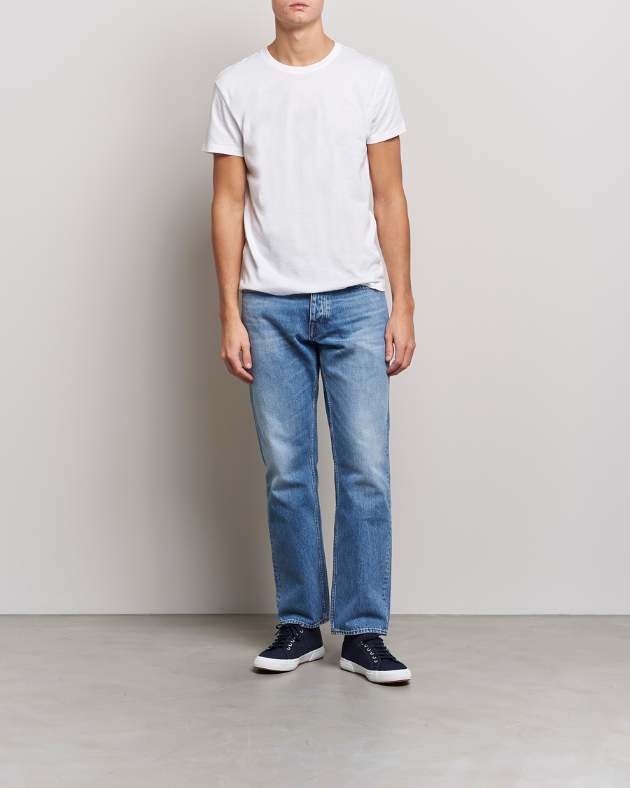Homme | T-shirts | GANT | 2-Pack Crew Neck T-Shirt Navy/White