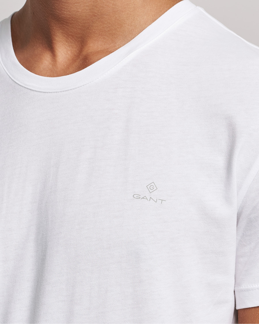 Homme | T-shirts | GANT | 2-Pack Crew Neck T-Shirt Black/White