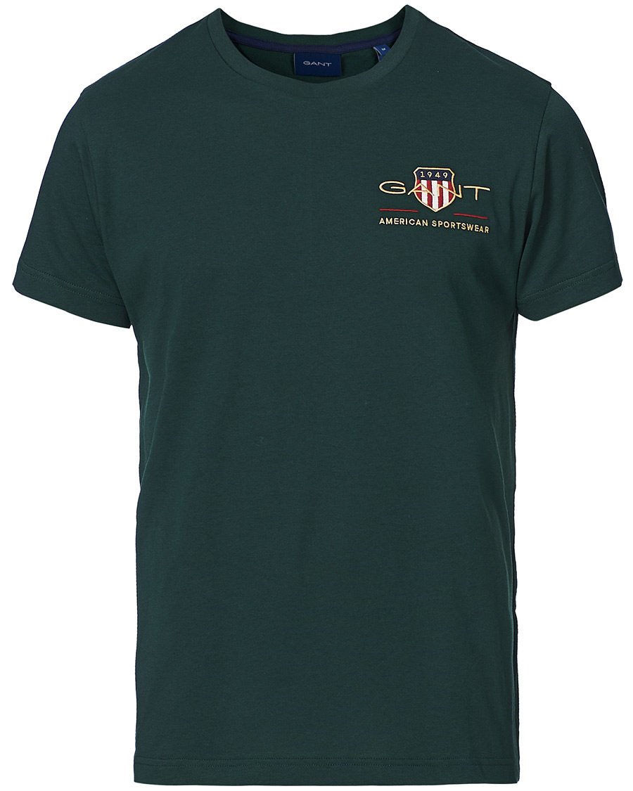 Heren | T-shirts | GANT | Archive Shield Logo Crew Neck Tee Tartan Green