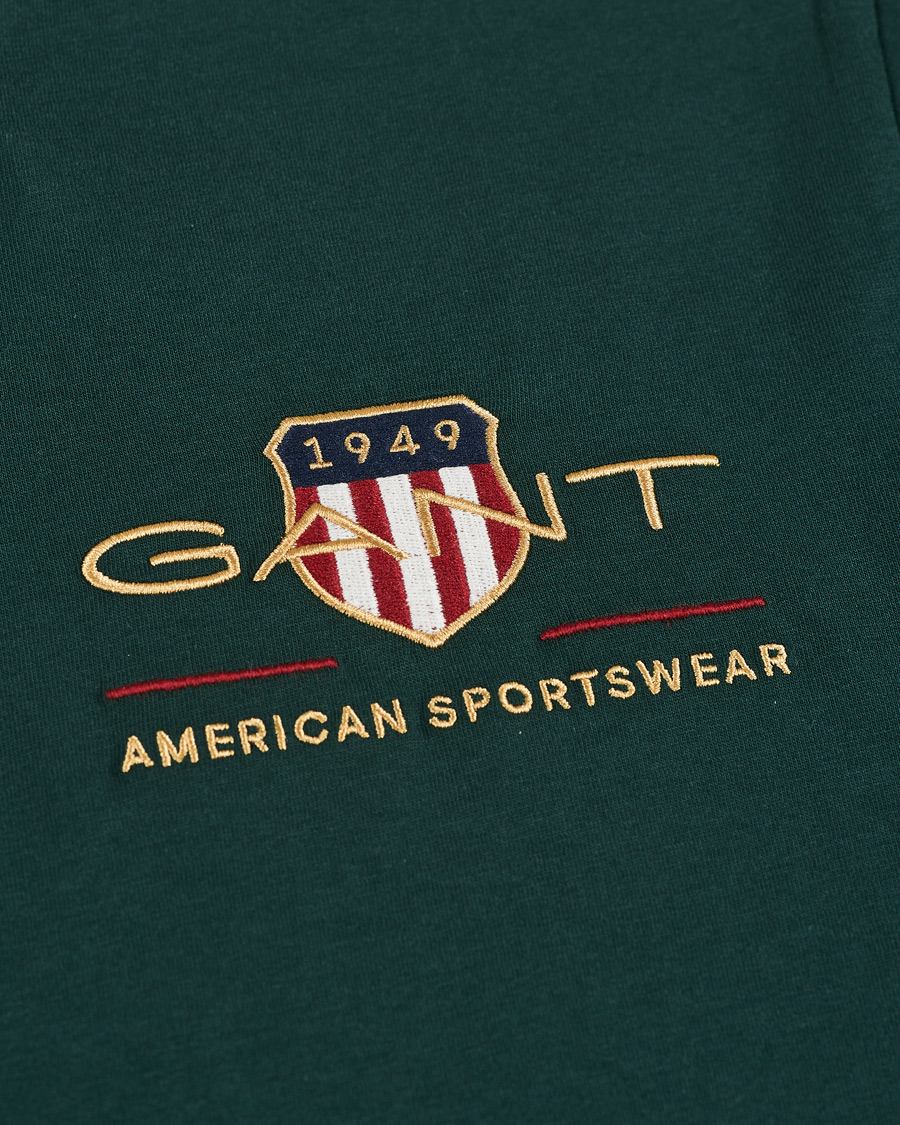 Heren | T-shirts | GANT | Archive Shield Logo Crew Neck Tee Tartan Green