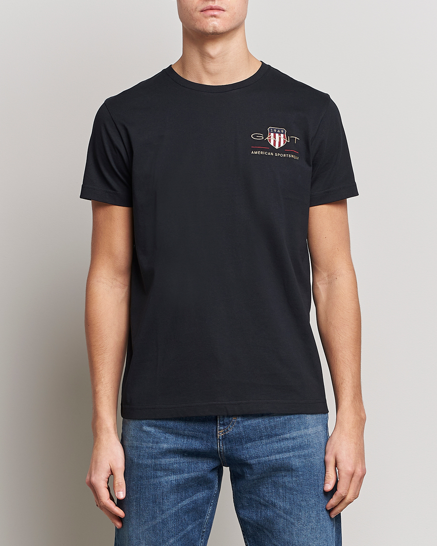 Heren | T-shirts | GANT | Archive Shield Logo Crew Neck Tee Black